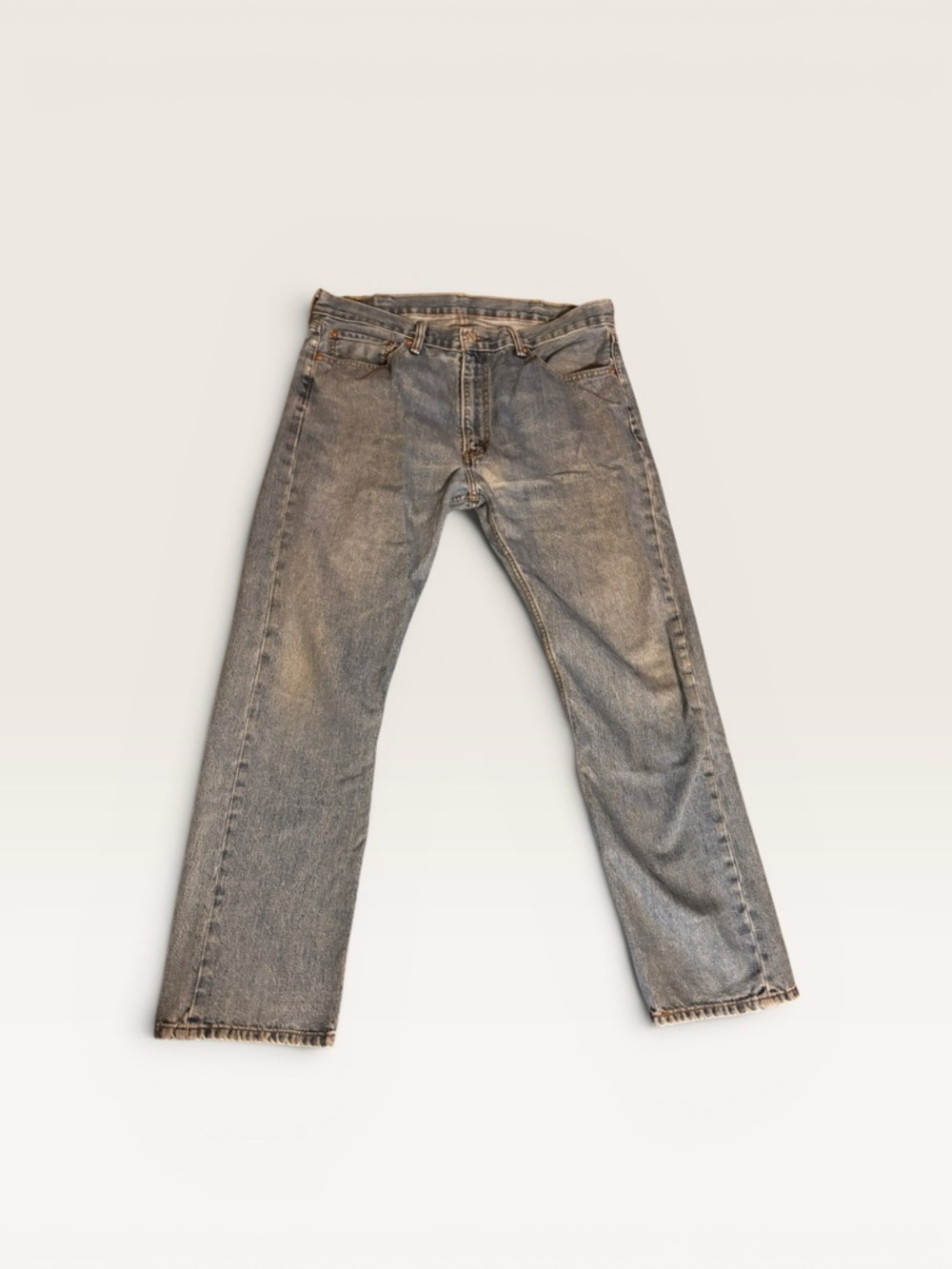 Levi’s 505 Straight Leg Jeans Men’s 38x32 Vintage Wash Distressed